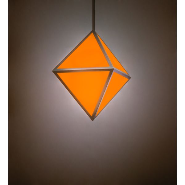 242731 18 in. Square Argyle Pendant, Coral