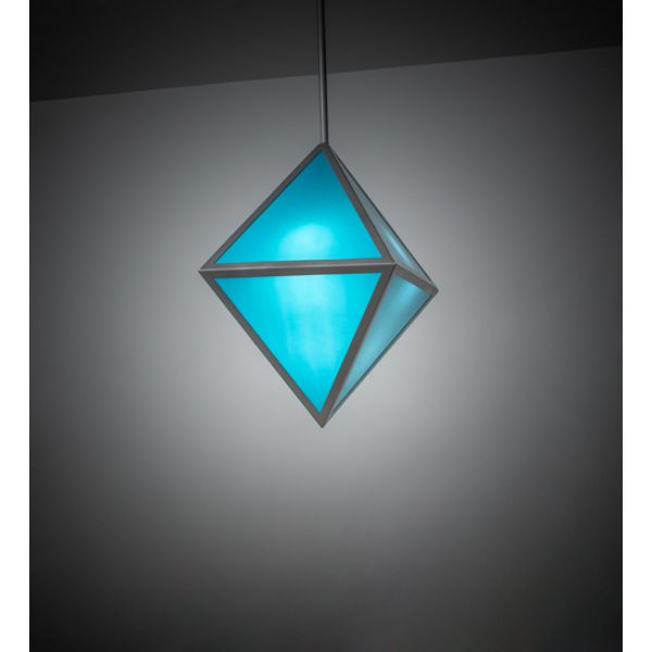 242774 18 in. Square Argyle Pendant, Blue