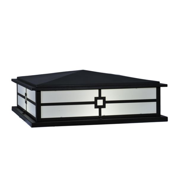 244081 24 in. Square Seneca Console Pier Mount, Black Glass 430