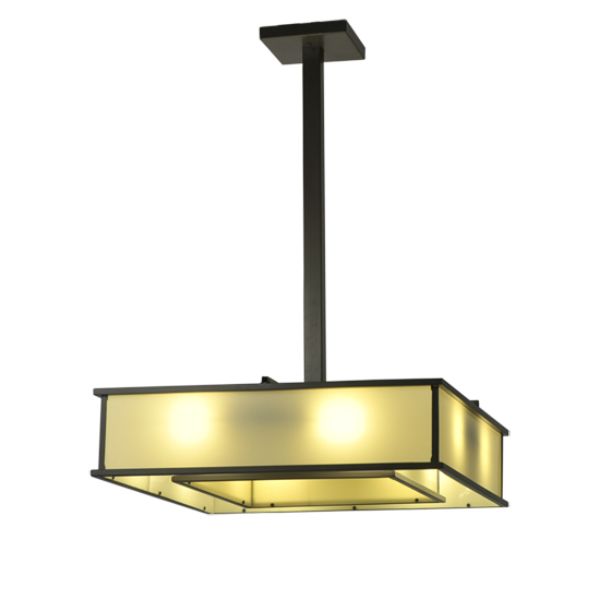 244454 29 in. Piazza Oblong Pendant, Beige