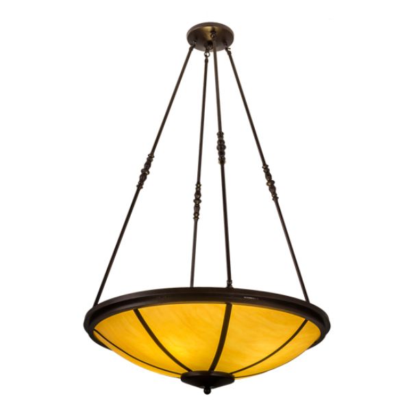 247453 32 in. Commerce Semi-Flushmount, Ruby, Coral & Sunflower