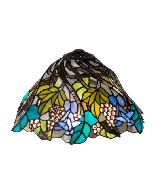 11560 16 in. Wide Spiral Grape Shade - Green & Blue