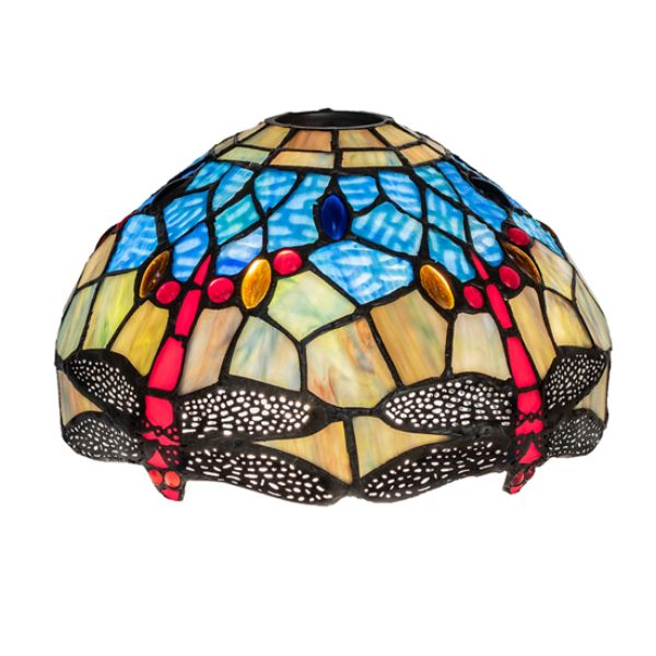 119646 10 in. Hanginghead Dragonfly Lamp Shade, Blue