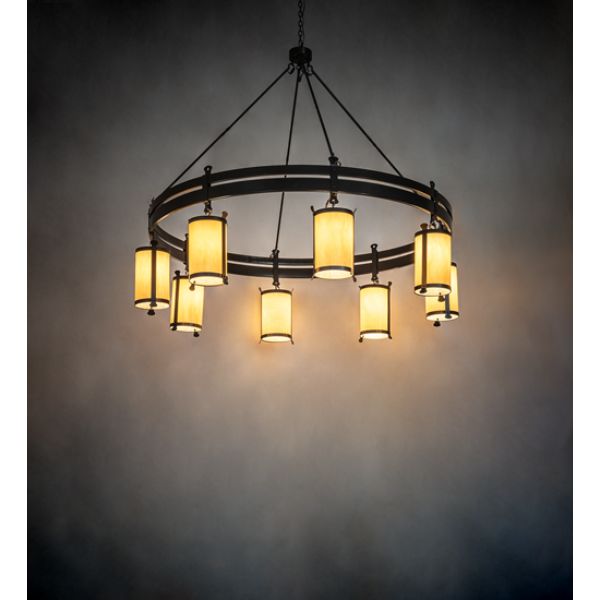 243019 82 in. Beartooth 8 Light Chandelier, Beige