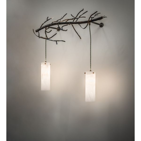 243054 24 in. Winter Solstice 2 Light Wall Sconce, White