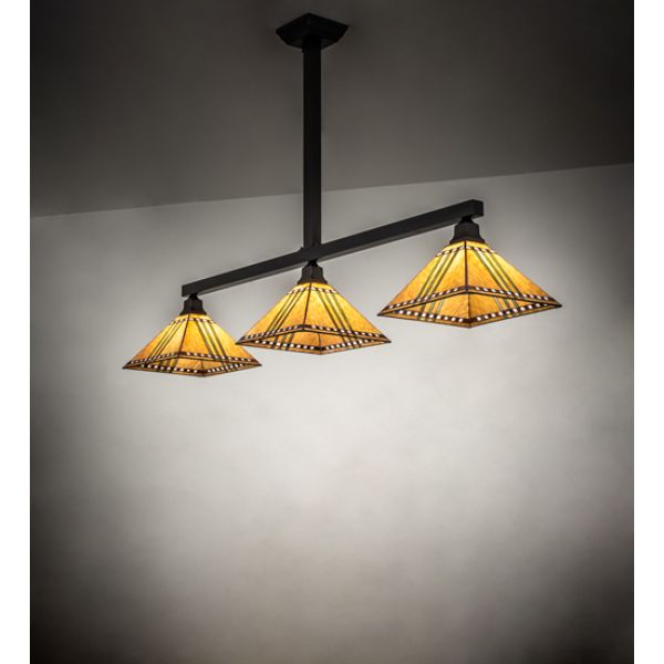 243955 62 in. Prairie Corn 3 Light Island Pendant, Beige