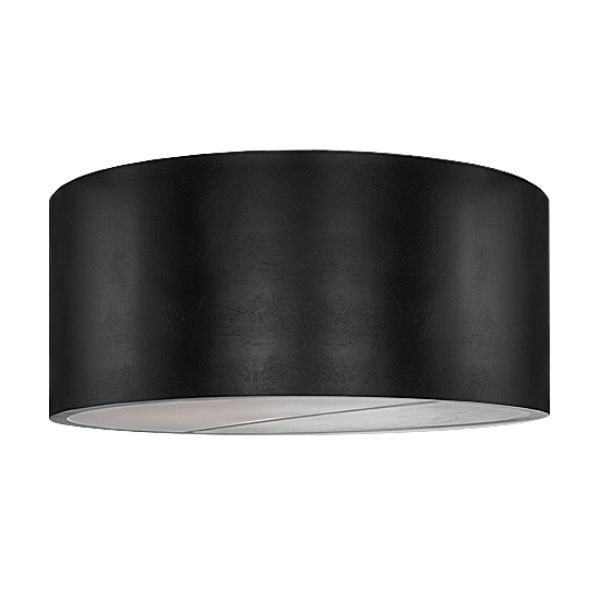246118 60 in. Cilindro Vinyl Flushmount, White & Black Metal 410