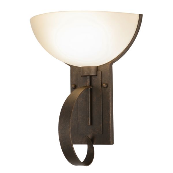 246324 12.5 in. Erastos Wall Sconce, Chocolate, Beige & Gold