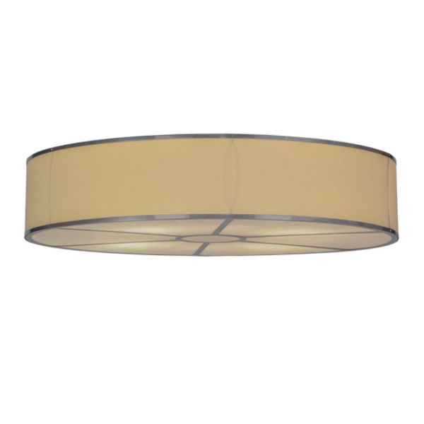 246777 48 in. Cilindro Natural Textrene Flushmount, Beige