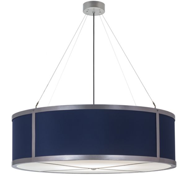 247607 42 in. Cilindro Textrene Pendant, Blue & White