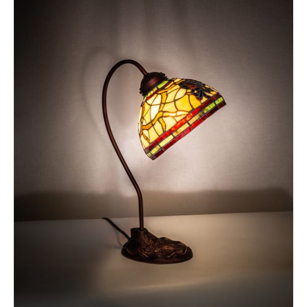 247825 18 in. Pinecone Desk Lamp, Ruby & Green -  Meyda Tiffany