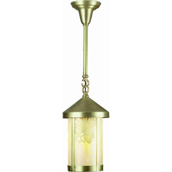 38000 2 Pine Cones Rod Hanger Round Lantern