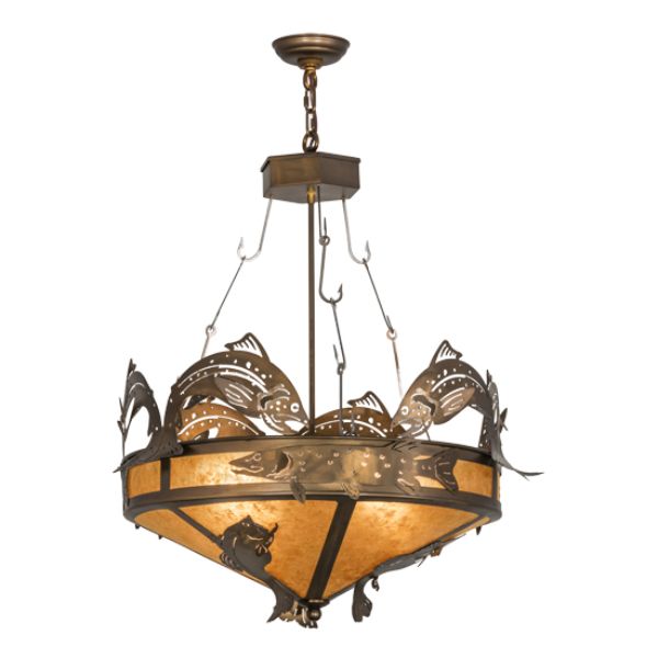 50167 82 in. Catch of the Day Inverted Pendant, Amber Mica