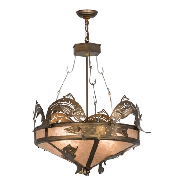 50172 72 in. Catch of the Day Inverted Pendant, Silver Mica
