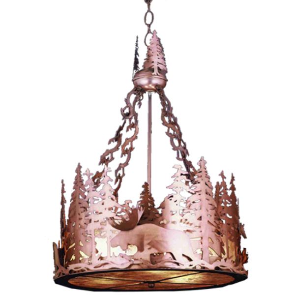 50191 72 in. Moose at Dusk Inverted Pendant, Silver Mica - 60W