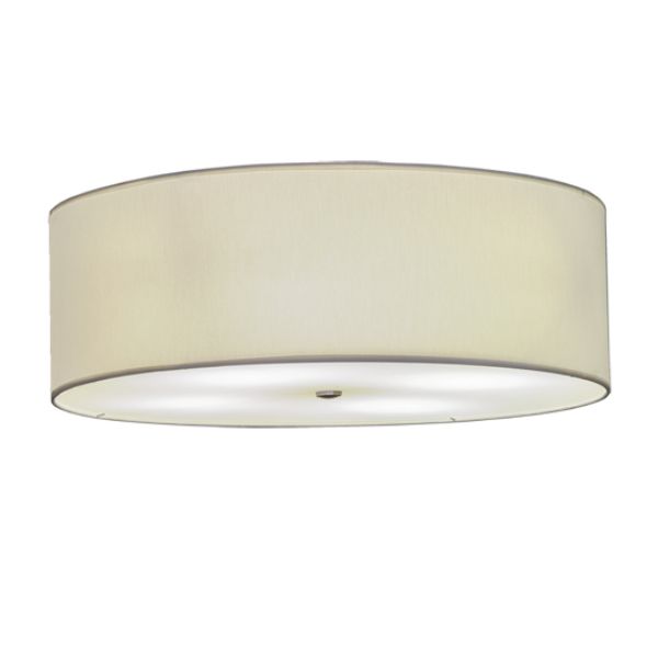172933 30 in. Wide Cilindro Textrene Flushmount, White