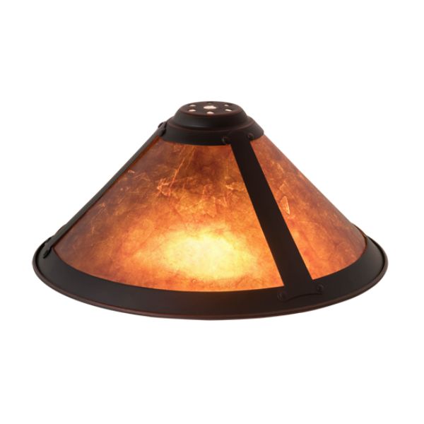 23026 12 in. Mica Shade Light, Amber Mica