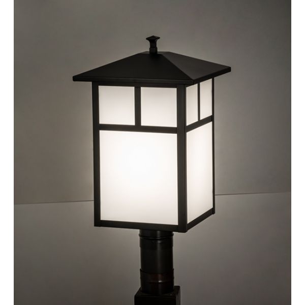 242577 11 in. Square Seneca T Mission Post Mount, White