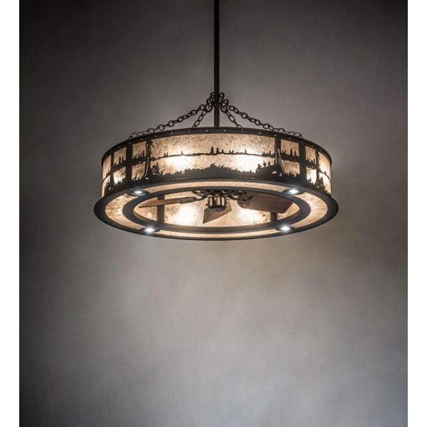 244570 44 in. Wide Quiet Pond Chandel-Air Light, Silver Mica