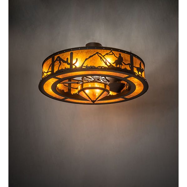 246069 45 in. Wide Duke Chandel-Air Light, Amber Mica