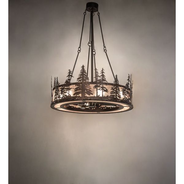 246119 44 in. Wide Tall Pines Chandel-Air Light, Silver Mica