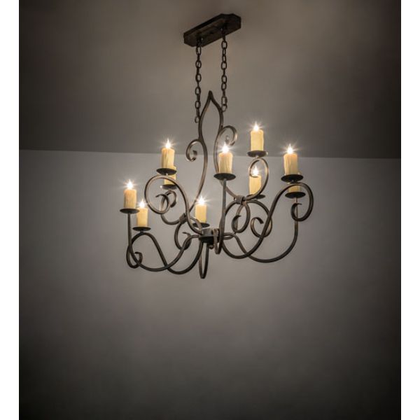 247230 48 in. Long Clifton 10 Light Oblong Chandelier