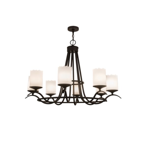 247296 48 in. Wide Octavia 8 Light Chandelier, White