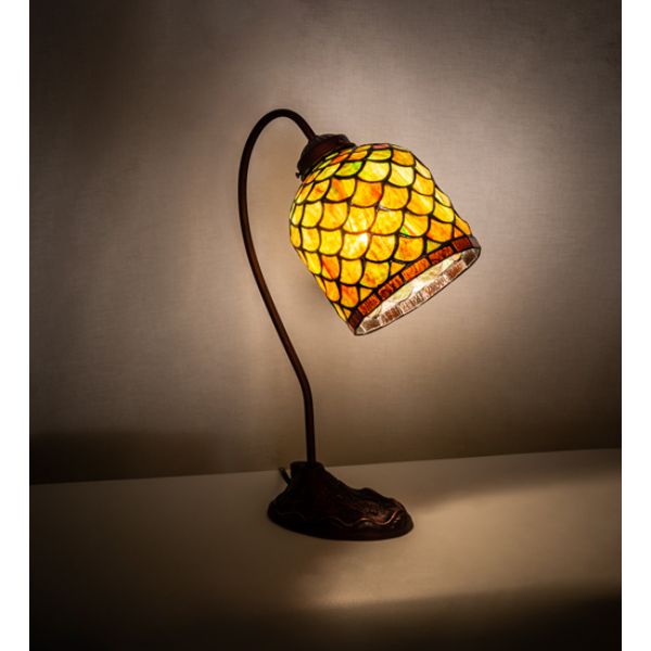 247788 18 in. High Acorn Desk Lamp, Ruby & Green -  Meyda Tiffany