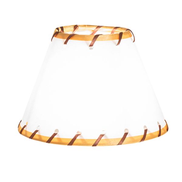 247913 6 in. Wide Rawhide Shade Light, Ruby & Green