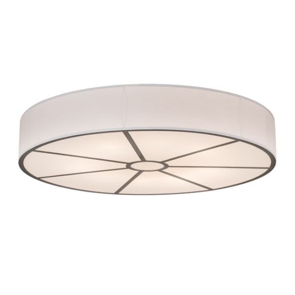 248625 60 in. Wide Cilindro Textrene Flushmount, White