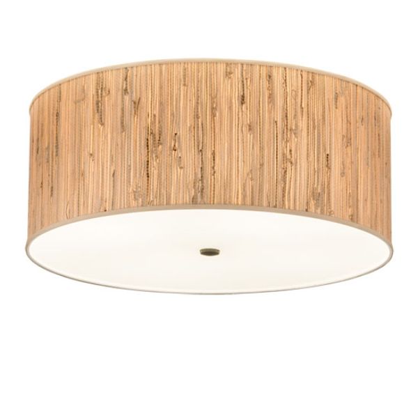 248665 26 in. Wide Cilindro Textrene Pendant Light, Beige