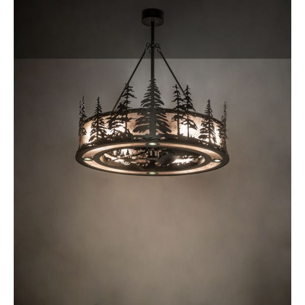 248834 45 in. Wide Tall Pines Chandel-Air Light, Silver Mica