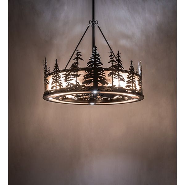 248841 45 in. Wide Tall Pines Chandel-Air Light, Silver Mica