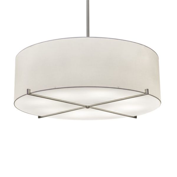 249116 48 in. Wide Cilindro Structure Pendant Light, White