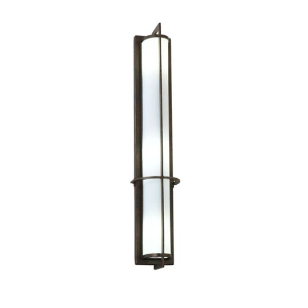 249224 7 in. Wide Cilindro Kenzo Wall Sconce, Chocolate, White & Gold