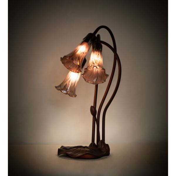 Picture of Meyda 250826 16 in. Purple Iridescent Pond Lily 3 Light Accent Lamp