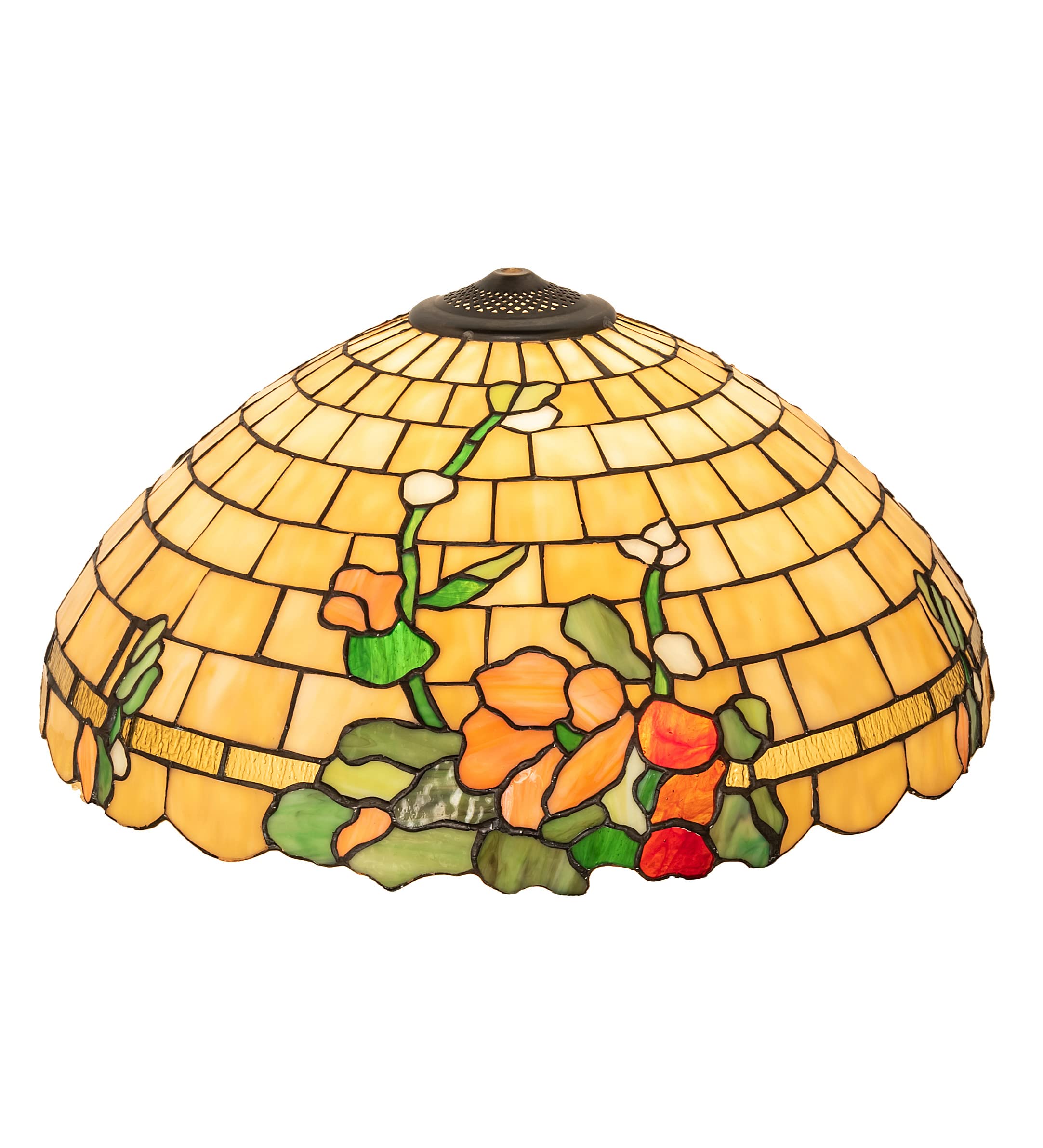242649 20 in. Wide Duffner & Kimberly Hollyhock Shade