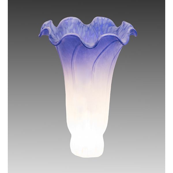 4 x 6 in. Blue & White Pond Lily Lamp Shade
