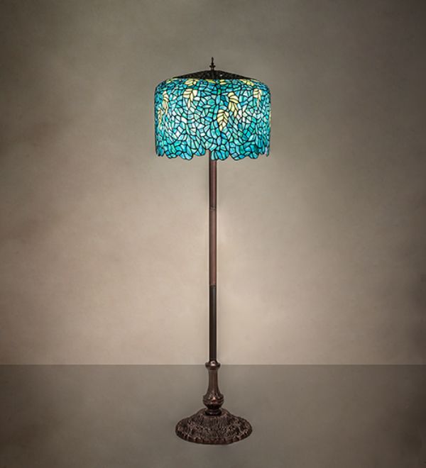 252160 62 in. Tiffany Wisteria Floor Lamp