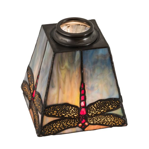30348 5 in. Square Prairie Dragonfly Lamp Shade
