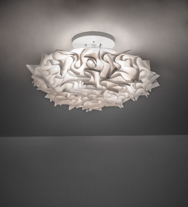 245493 30.5 in. Paper Meringue Southland Flushmount