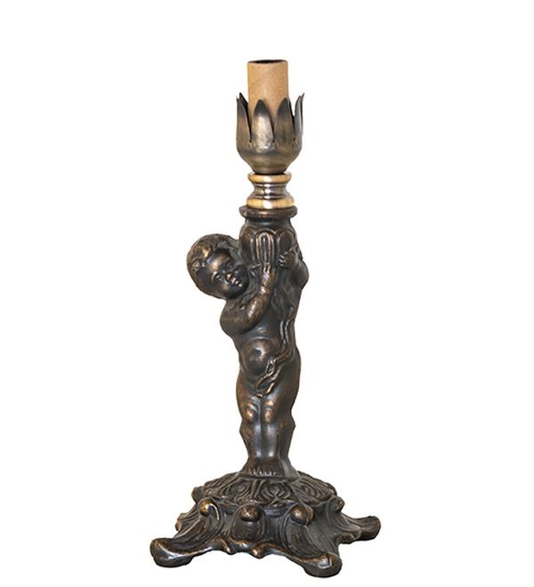 10703 9 in. Antique Brass Cherub with Urn Mini Lamp