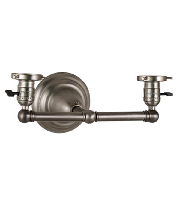 110753 13 in. Brushed Nickel Revival 2 Light Wall Sconce Hardware