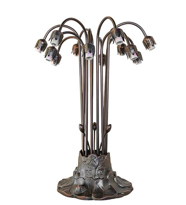116328 24 in. Mahogany Bronze Lily 12 Light Table Base