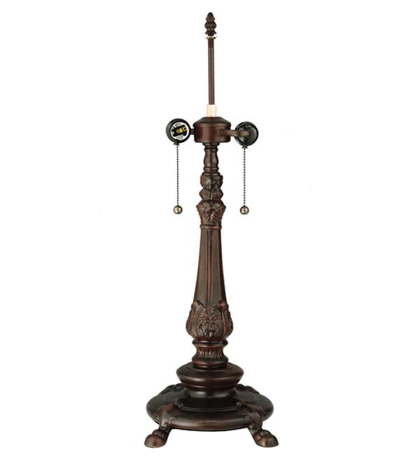 130096 19 in. Mahogany Bronze Wisteria 2 Light Table Base