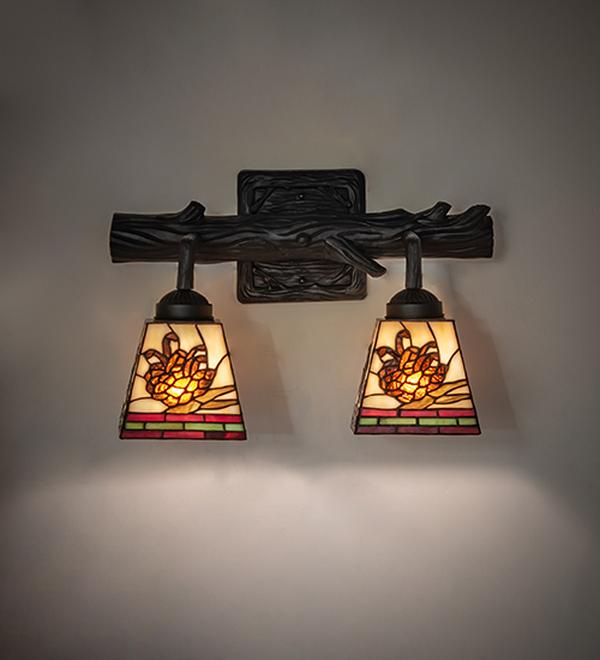 273487 16 in. Pinecone 2 Light Wall Sconce