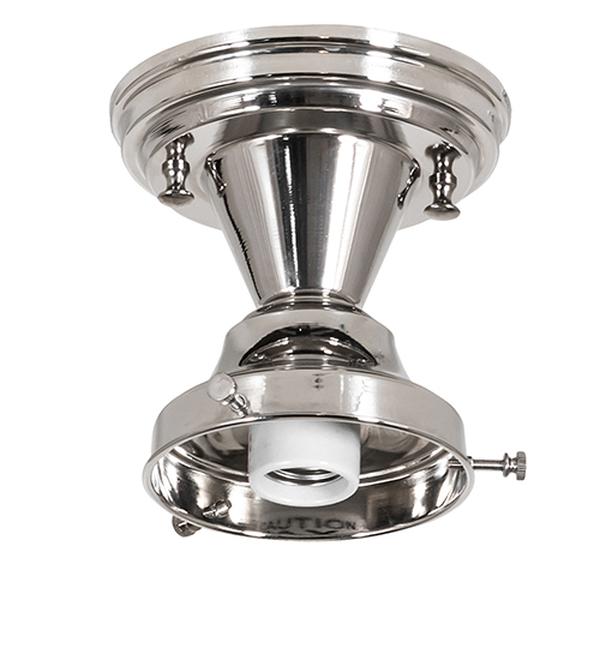 145904 6 in. Polished Nickel Revival Schoolhouse Semi-Flush Mount Hardware