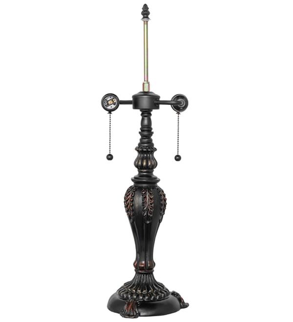 151774 26 in. Highlighted Mahogany Bronze Willow Branch with 2 Light S Cluster Table Base