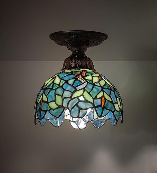 276081 8 in. Nightfall Wisteria Flush Mount
