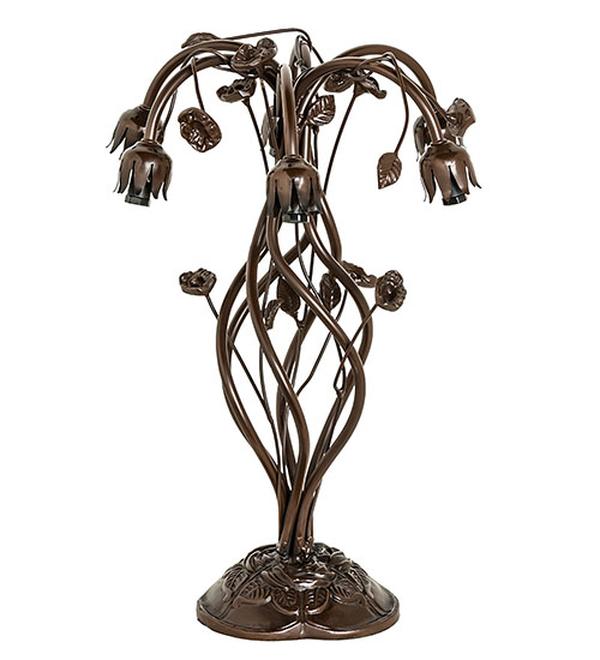 16736 19 in. Mahogany Bronze Pond Lily 6 Light Table Base